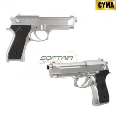 Electric Pistol Aep Beretta M92 Silver Cyma (cm-017614)