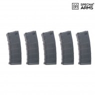 Set 5 Hi-caps Magazines 300bb Style Black Specna Arms® (spe-05-016315)