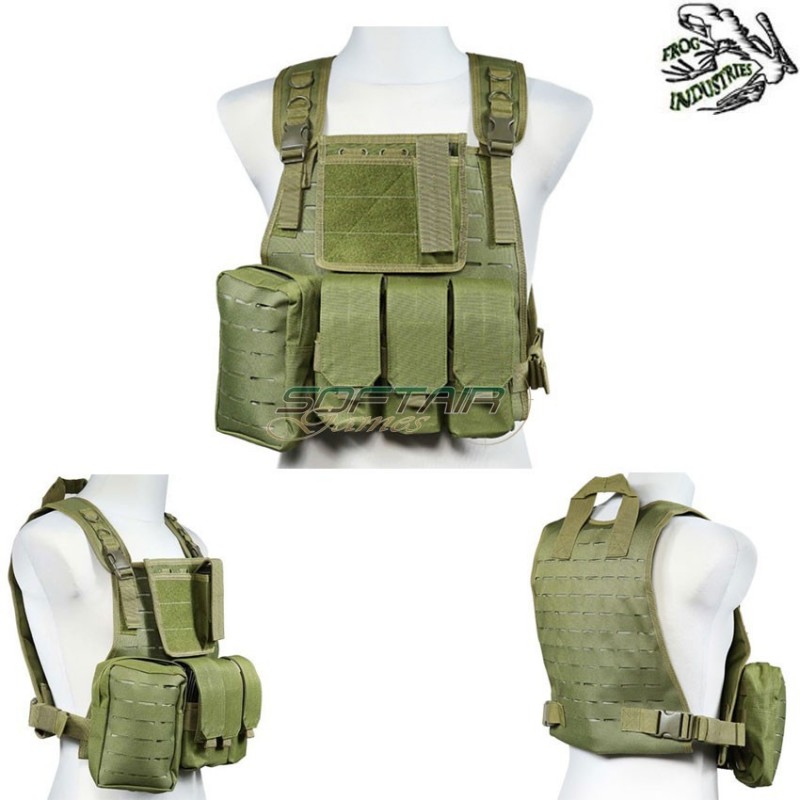 Lasercut Version Plate Carrier Vest Olive Drab Frog Industries® (fi-018407-od)
