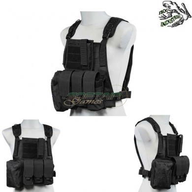 Lasercut Version Plate Carrier Vest Black Frog Industries® (fi-018408-bk)
