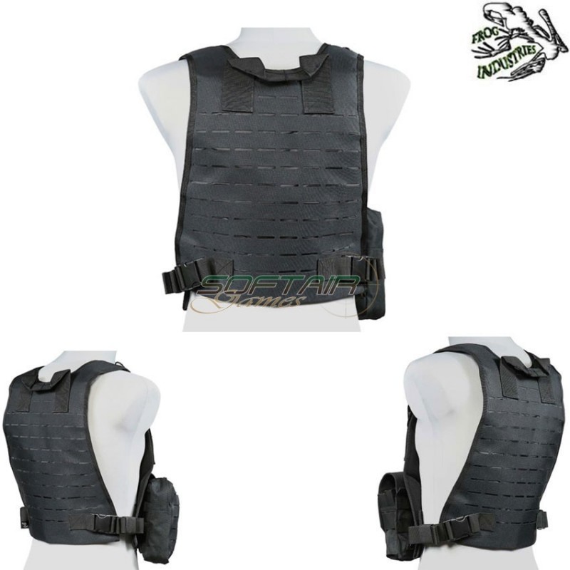 Lasercut Version Plate Carrier Vest Black Frog Industries® (fi-018408-bk)