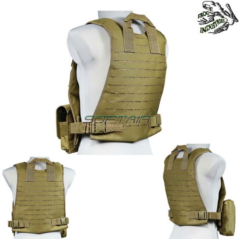 Lasercut Version Plate Carrier Vest Tan Frog Industries® (fi-018409-tan)