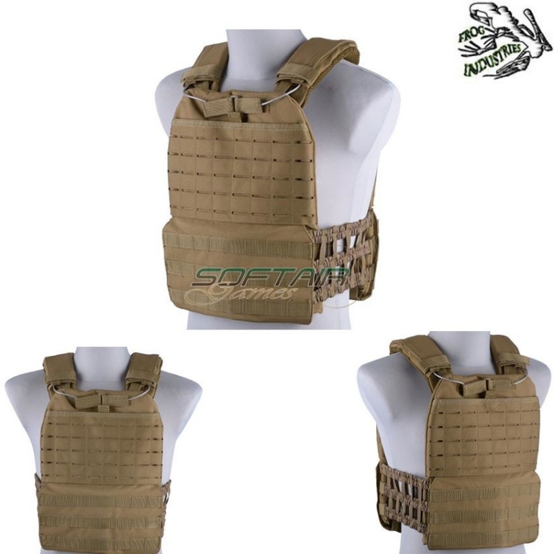 Penta Type Plate Carrier Molle/lasercut Tan Frog Industries® (fi-wo-ve61-tan)