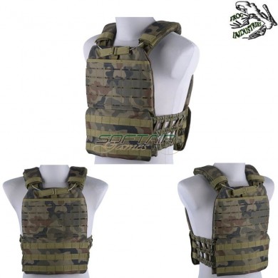 Penta Type Plate Carrier Molle/lasercut Woodland Panther Frog Industries® (fi-018418-wp)