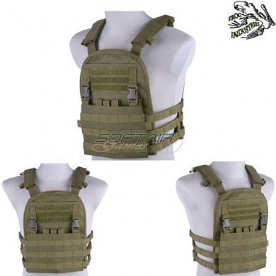 Tactical Avs Style Vest Carrier Olive Drab W/panel Frog Industries® (fi-018422-od)
