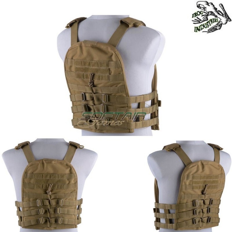 Tactical Avs Style Vest Carrier Coyote W/panel Frog Industries® (fi-018424-tan)