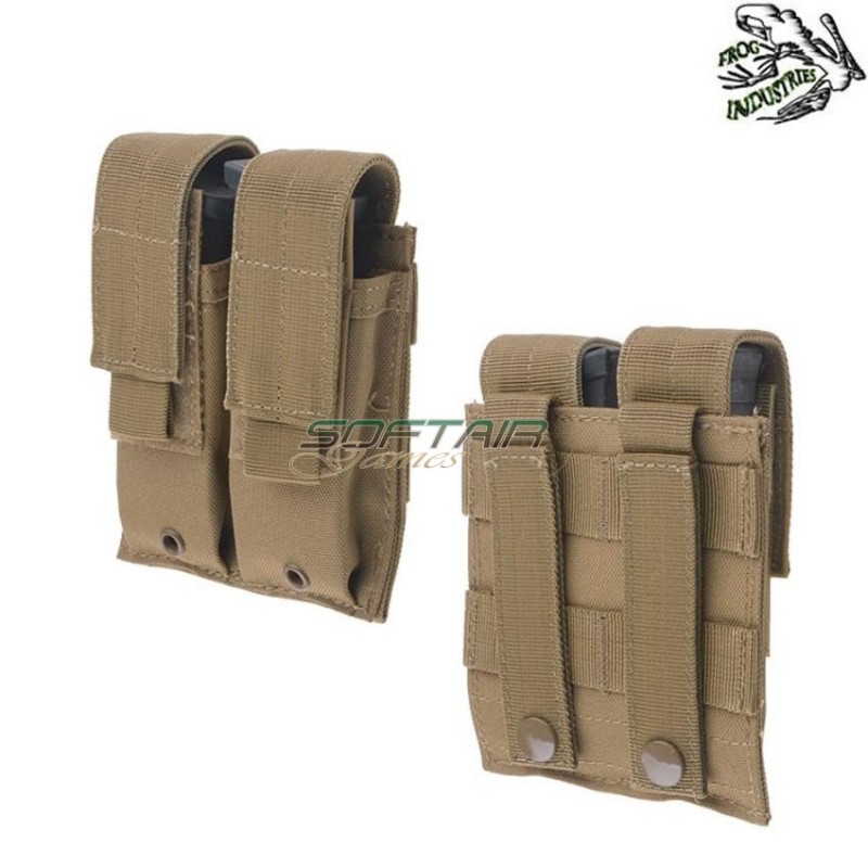 Double Pistol Magazine Pouch Coyote Frog Industries® (fi-001407-tan)
