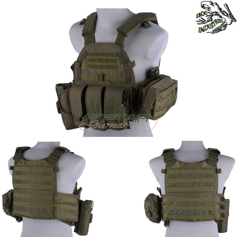 Full Set Plate Carrier 6094 Ver.2 Style Ranger Green Frog Industries® (fi-019447-rg)