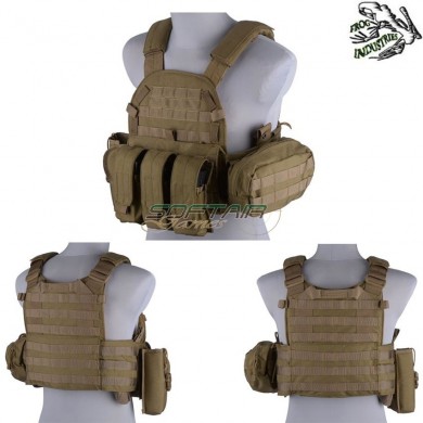 Full Set Plate Carrier 6094 Ver.2 Style Coyote Matte Frog Industries® (fi-019448-cm)