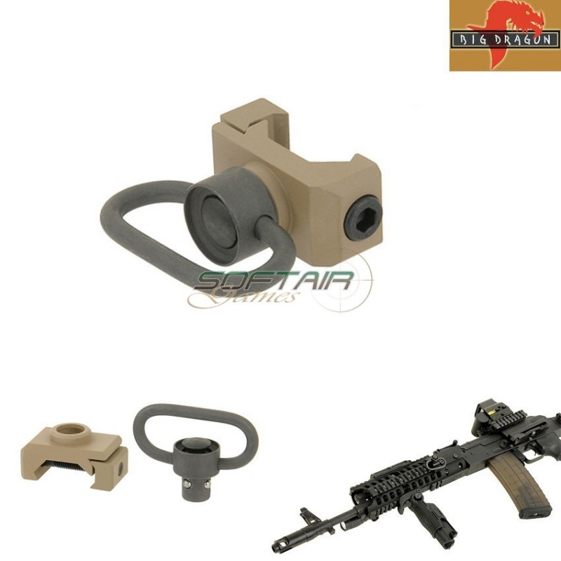 Sling Mount 20mm Dark Earth Dd Style Big Dragon (bd4392a)