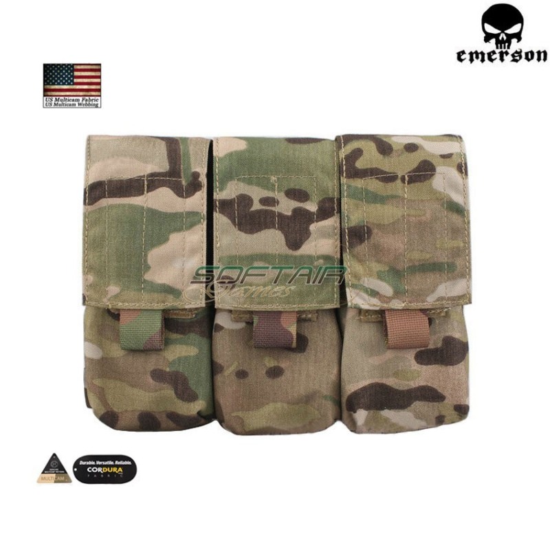 Tasca Porta Caricatori Tripla Multicam® Genuine Usa Emerson (em6352)