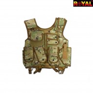 Tactical Vest 7 Pocket Multicam With Holster And Royal (h4191mul) Tactical Vest 7 Pocket Multicam With Holster And Royal (h4191mul)