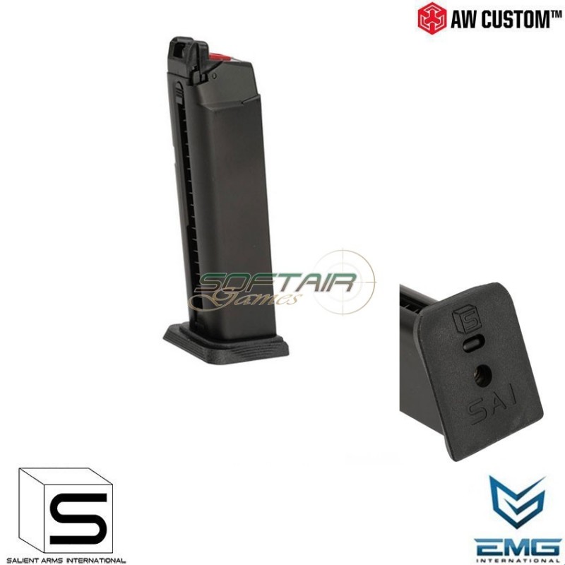 Gas Magazine 25bb Black For Pistol Emg Sai Blu Armorer Works (aw-sai-310596)