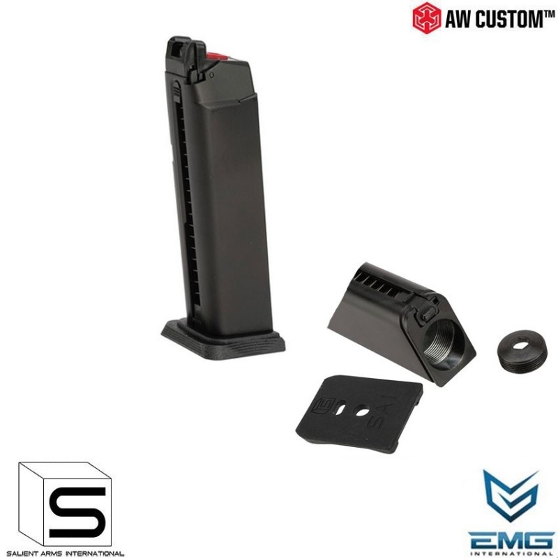 Co2 Magazine 25bb Black For Pistol Emg Sai Blu Armorer Works (aw-sai-310595)