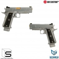 Pistola A Gas Hi-capa 4.3 Silver & Gold Barrel Gbb Emg Salient Arms Armorer Works (aw-sai-110660) Pistola A Gas Hi-capa 4.3 Silver & Gold Barrel Gbb Emg Salient Arms Armorer Works (aw-sai-110660)