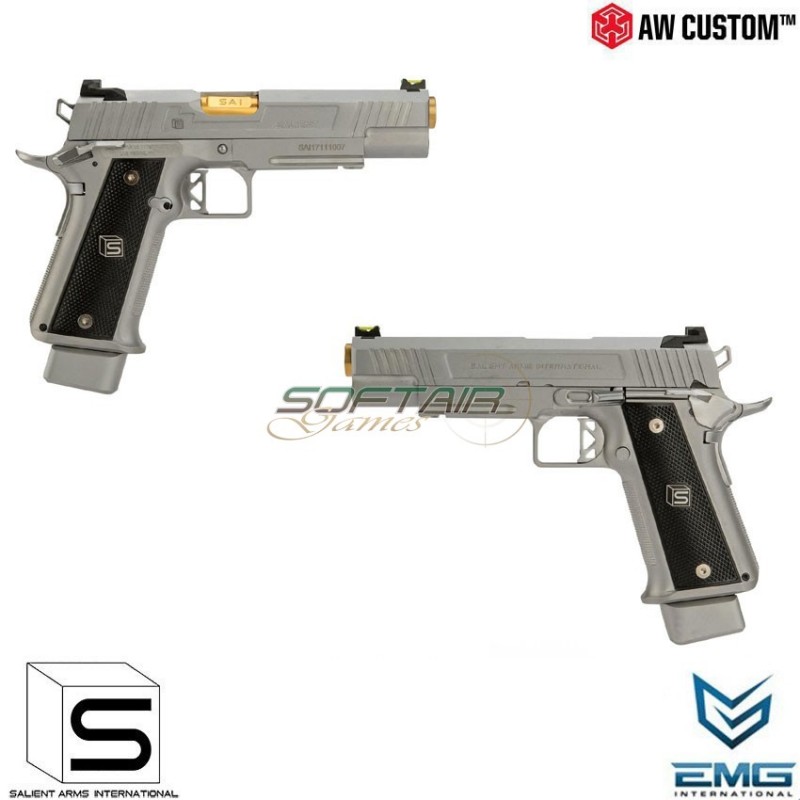 Pistola A Gas Hi-capa 5.1 Silver & Gold Barrel Gbb Emg Salient Arms Armorer Works (aw-sai-110659) Pistola A Gas Hi-capa 5.1 Silver & Gold Barrel Gbb Emg Salient Arms Armorer Works (aw-sai-110659)