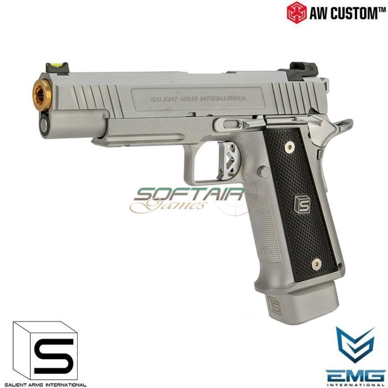 Pistola A Gas Hi-capa 5.1 Silver & Gold Barrel Gbb Emg Salient Arms Armorer Works (aw-sai-110659) Pistola A Gas Hi-capa 5.1 Silver & Gold Barrel Gbb Emg Salient Arms Armorer Works (aw-sai-110659)