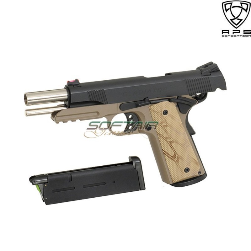 Pistola A Gas Gladiator Ag Crixus 1911 Blowback Aps (aps-110575)