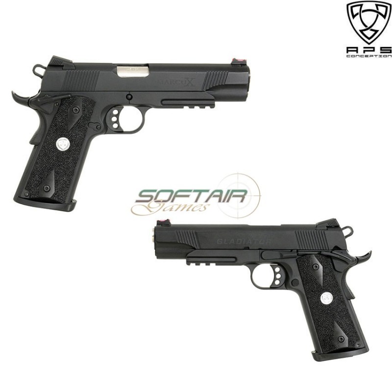 Pistola A Gas Gladiator Ag Marcux 1911 Blowback Aps (aps-110574)