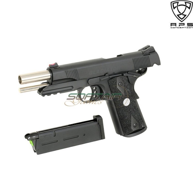 Pistola A Gas Gladiator Ag Marcux 1911 Blowback Aps (aps-110574)