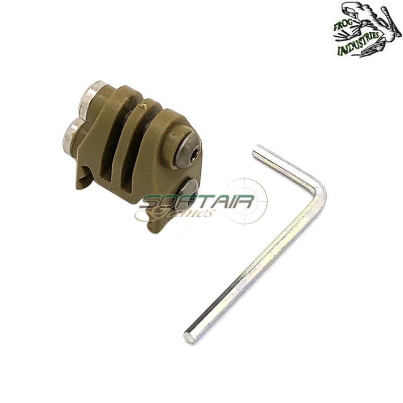 Rail Mount 20mm Dark Earth Per Gopro Frog Industries® (fi-wo-go33t-de)