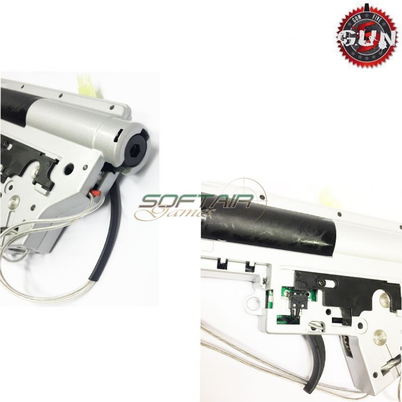 Gearbox Completo C/centralina Mosfet 8mm Ver.2 Qd M4/m16 Back Version Gun Five (gf-m291)
