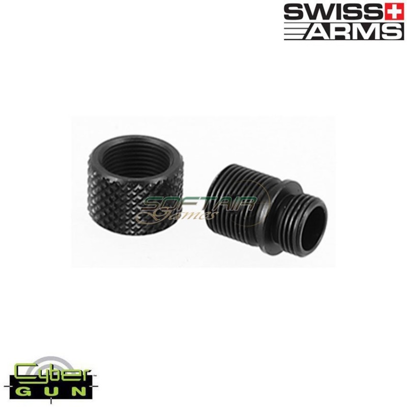 Adattatore Silenziatore Per Pistole 14mm Ccw Universale Cybergun Swiss Arms (605281)