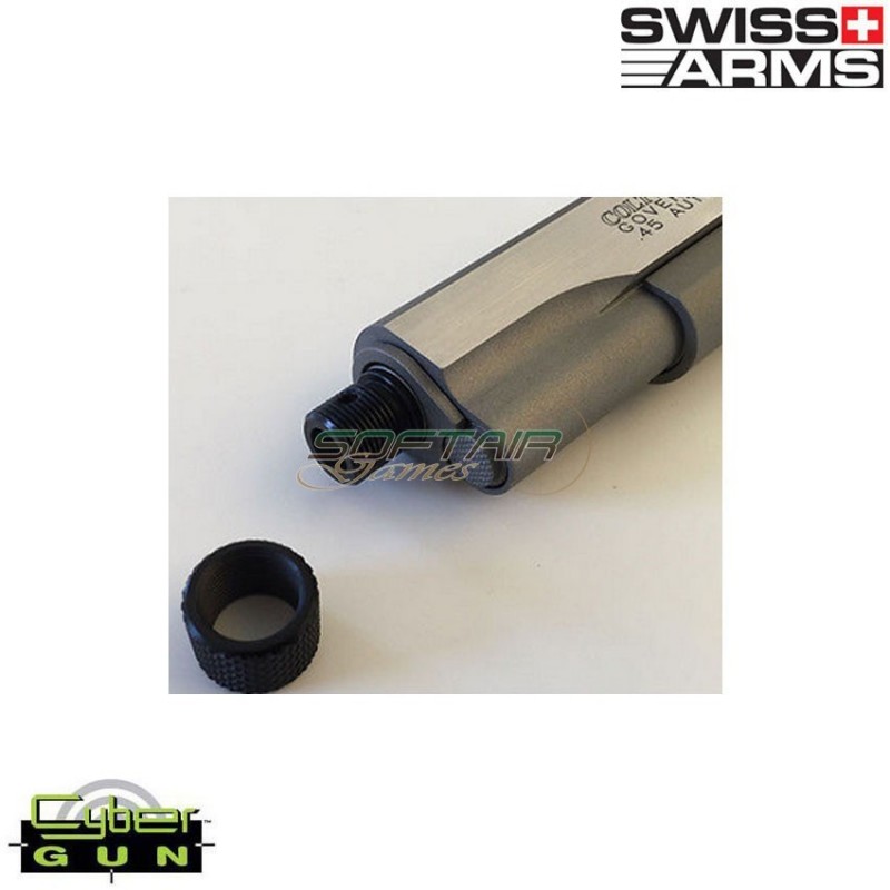 Silencer Pistol Adapter 14mm Ccw Universal Cybergun Swiss Arms (605281)