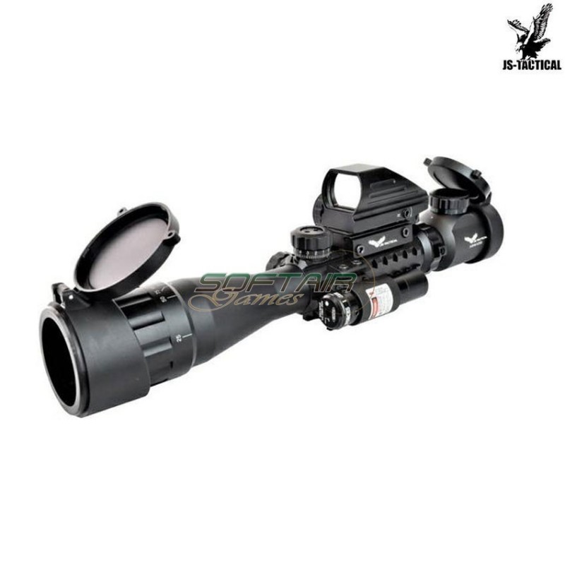 Combo Scope 3-9x40 With Dot & Laser Black Js Tactical (js-combo1)