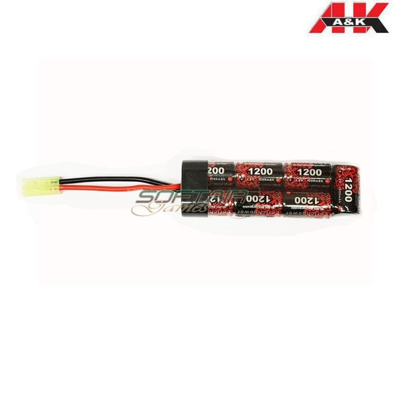 Batteria Nimh Connettore Mini Tamiya 8.4v X 1200mah Mini Type A&k (aek-21)