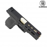 Pistola A Co2 Glock Style Kp-13c Custom Black & Gold Barrel Blowback Kjworks (kjw-451022)