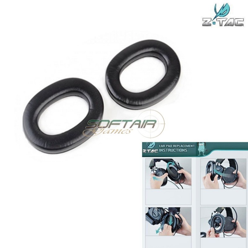 Cuscinetti In Spugna Per Cuffia Serie Comtac Z007 Z-tactical (z007-bk)