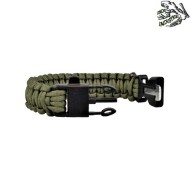 Bracciale Paracord Survival 3 In 1 Verde Frog Industries® (fi-wo-sl42v)