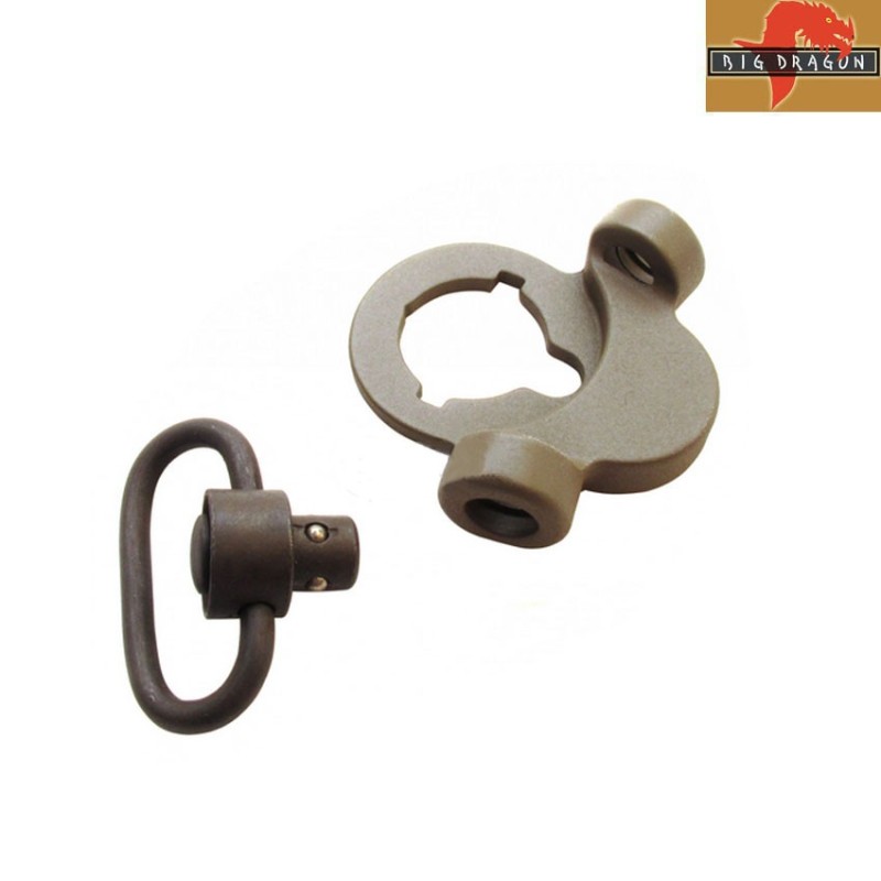 Steel Qd Ambidextrous Sling Ring Troy Oem Type Dark Earth Big Dragon (bd0803a)