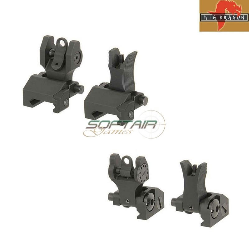 Tacche Di Mira Set Troy Style Mod.1 Black Big Dragon (bd3822b)