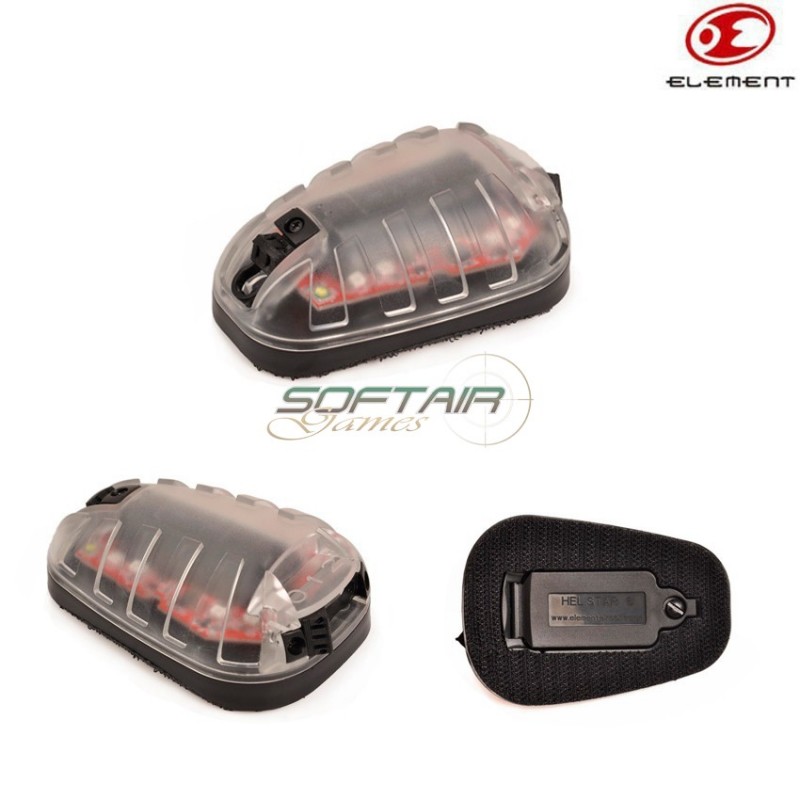 Luce Di Segnalazione Hel-star 6 Style Base Nera C/rossa Luce Element (el-ex433br)