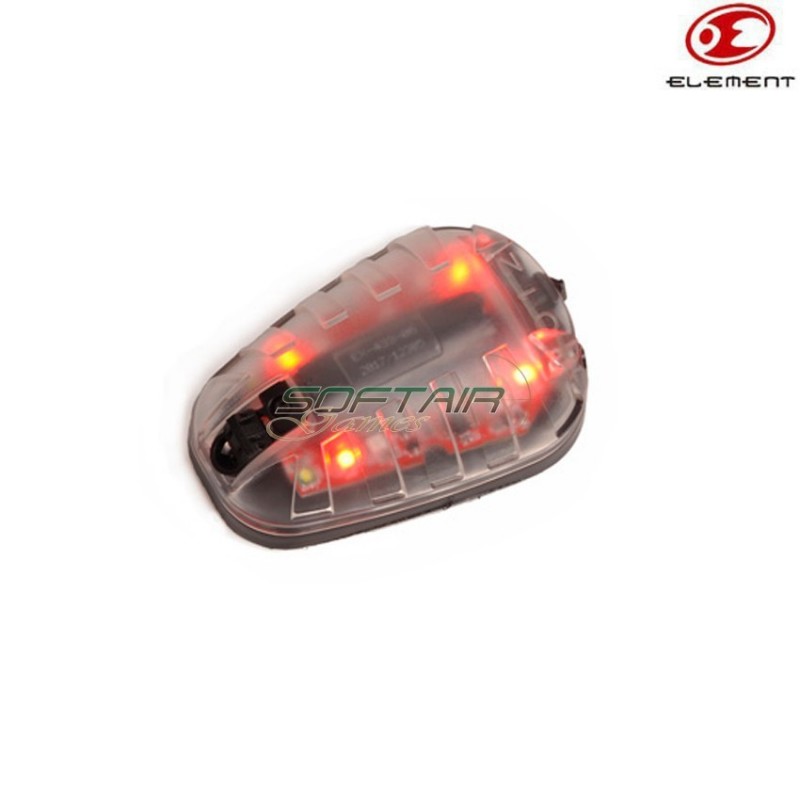 Luce Di Segnalazione Hel-star 6 Style Base Nera C/rossa Luce Element (el-ex433br)