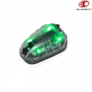 Luce Di Segnalazione Hel-star 6 Style Base Nera C/verde Luce Element (el-ex433bg)