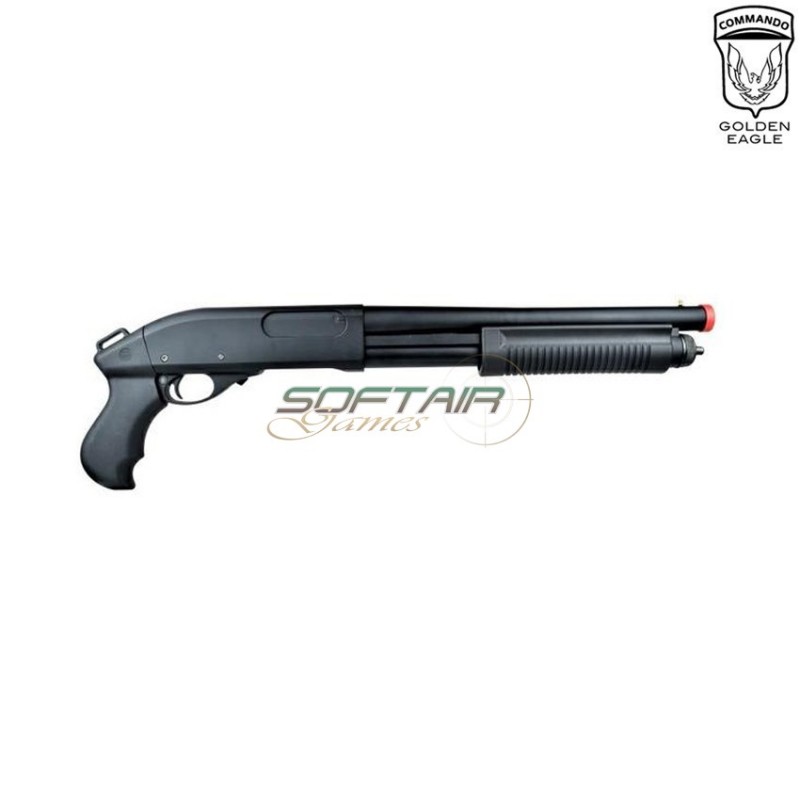 Gas Shotgun M870 Type 5 Black Golden Eagle (ge-m870s)