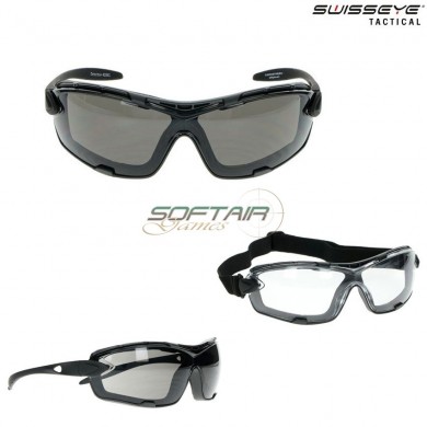 Occhiali Detection Rubber Black Lente Smoke & Clear Swiss Eye® (se-40341)