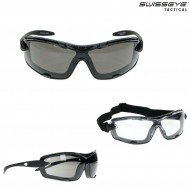 Glasses Detection Rubber Black Lens Smoke & Clear Swiss Eye® (se-40341)