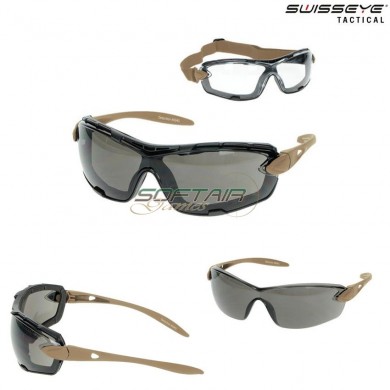 Glasses Detection Rubber Coyote Lens Smoke & Clear Swiss Eye® (se-40342)