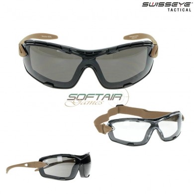 Glasses Detection Rubber Coyote Lens Smoke & Clear Swiss Eye® (se-40342)