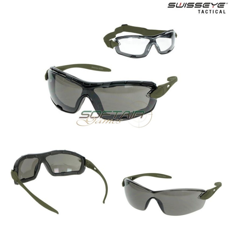 Occhiali Detection Rubber Olive Lente Smoke & Clear Swiss Eye® (se-40343)