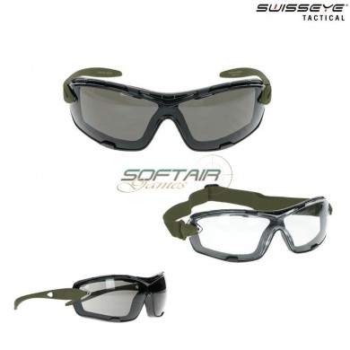 Glasses Detection Rubber Olive Lens Smoke & Clear Swiss Eye® (se-40343)