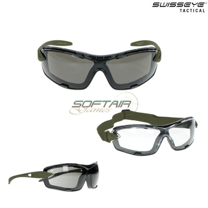 Occhiali Detection Rubber Olive Lente Smoke & Clear Swiss Eye® (se-40343)