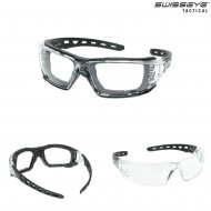 Glasses Tactial Net Frame Clear/black Lente Clear Swiss Eye® (se-40362)