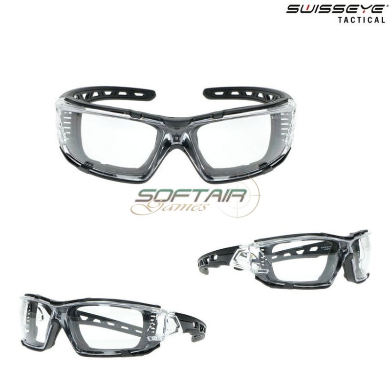 Glasses Tactial Net Frame Clear/black Lente Clear Swiss Eye® (se-40362)