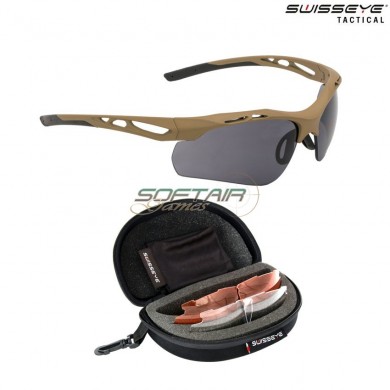 Occhiali Gear Attac Rubber Brown Full Set Swiss Eye® (se-40392)