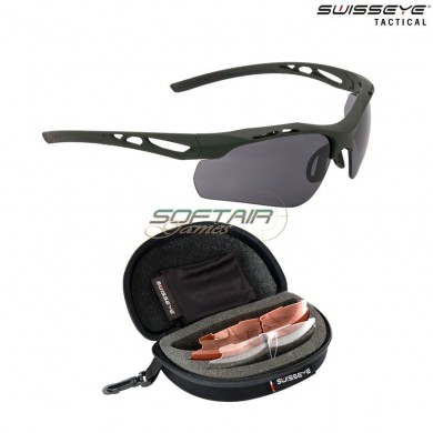 Occhiali Gear Attac Rubber Green Full Set Swiss Eye® (se-40393)